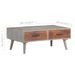 Table basse Gris 100x60x40 cm Bois massif de manguier brut - Photo n°6