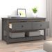 Table basse Gris 102x49x55 cm Bois massif de pin - Photo n°6