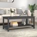 Table basse Gris 110x55x45 cm Bois massif de pin - Photo n°3