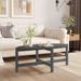 Table basse Gris 118x63x45 cm Bois massif de pin - Photo n°2