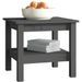 Table basse Gris 45x45x40 cm Bois massif de pin - Photo n°5