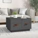 Table basse Gris 60x53x35 cm Bois massif de pin - Photo n°1