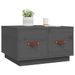 Table basse Gris 60x53x35 cm Bois massif de pin - Photo n°4