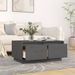 Table basse Gris 80x50x35 cm Bois massif de pin - Photo n°3