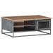 Table basse Gris 90x50x35 cm Bois d'acacia massif - Photo n°8