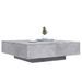 Table basse gris béton 100x100x31 cm bois d'ingénierie - Photo n°4