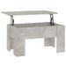 Table basse Gris béton 79x49x41 cm Bois d'ingénierie 2 - Photo n°1