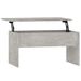 Table basse Gris béton 80x50,5x41,5 cm Bois d'ingénierie - Photo n°2