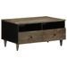 Table basse gris clair 80x54x40 cm bois massif de manguier - Photo n°1