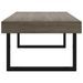 Table basse Gris et noir 120x60x40 cm MDF et fer - Photo n°4