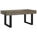 Table basse Gris et noir 90x45x40 cm MDF et fer - Photo n°2