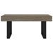 Table basse Gris et noir 90x45x40 cm MDF et fer - Photo n°3