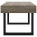 Table basse Gris et noir 90x45x40 cm MDF et fer - Photo n°4