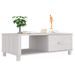 Table basse HAMAR Blanc 100x55x35 cm Bois massif de pin - Photo n°4