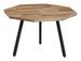 Table basse hexagonale teck massif recyclé et métal noir Voust - Lot de 2 - Photo n°2