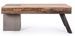 Table basse industrielle bois de manguier recyclé et acier noir Kramer 118 cm - Photo n°2