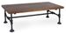 Table basse industrielle fer noir et bois de manguier marron Kouba 120 cm - Photo n°1