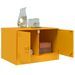 Table basse Jaune moutarde 67x50x44 cm acier - Photo n°5