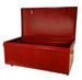 Table basse malle en métal rouge Terra L 100 x H 40 x P 55 cm - Photo n°4