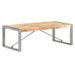 Table basse manguier massif clair et pieds métal gris Tesun 120 cm - Photo n°1