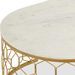 Table basse marbre blanc et pieds métal doré Lorci 110 cm - Photo n°4