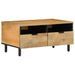 Table basse marron 80x54x40 cm bois massif de manguier - Photo n°1