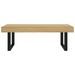 Table basse Marron clair et noir 120x60x40 cm MDF et fer - Photo n°3