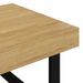 Table basse Marron clair et noir 120x60x40 cm MDF et fer - Photo n°5