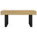 Table basse Marron clair et noir 90x45x40 cm MDF et fer - Photo n°3