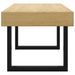 Table basse Marron clair et noir 90x45x40 cm MDF et fer - Photo n°4