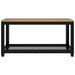 Table basse Marron clair et noir 90x45x45 cm MDF et fer - Photo n°3