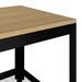 Table basse Marron clair et noir 90x45x45 cm MDF et fer - Photo n°5