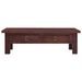 Table basse Marron classique 100x50x30 cm Bois d'acajou massif - Photo n°3