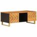 Table basse marron et noir 100x54x40 cm bois massif de manguier - Photo n°1