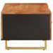 Table basse marron et noir 100x54x40 cm bois massif de manguier - Photo n°5