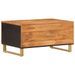 Table basse marron et noir 80x50x40 cm bois de massif manguier - Photo n°6