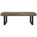 Table basse Marron foncé et noir 120x60x40 cm MDF et fer - Photo n°3