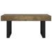 Table basse Marron foncé et noir 90x45x40 cm MDF et fer - Photo n°3