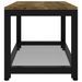 Table basse Marron foncé et noir 90x45x45 cm MDF et fer - Photo n°4