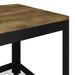 Table basse Marron foncé et noir 90x45x45 cm MDF et fer - Photo n°5