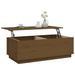 Table basse Marron miel 100x50x35 cm Bois massif de pin - Photo n°5