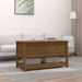 Table basse Marron miel 102x49x55 cm Bois massif de pin - Photo n°1