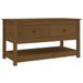 Table basse Marron miel 102x49x55 cm Bois massif de pin - Photo n°2