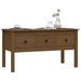 Table basse Marron miel 102x49x55 cm Bois massif de pin - Photo n°4