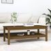 Table basse Marron miel 110x50x40 cm Bois massif de pin - Photo n°1