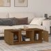 Table basse Marron miel 110x50x40 cm Bois massif de pin - Photo n°3