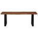 Table basse marron miel 110x55x40 cm bois massif d'acacia - Photo n°2