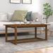 Table basse Marron miel 110x55x45 cm Bois massif de pin - Photo n°1