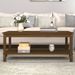 Table basse Marron miel 110x55x45 cm Bois massif de pin - Photo n°1