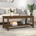 Table basse Marron miel 110x55x45 cm Bois massif de pin - Photo n°3